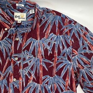 Reyn‎ Spooner Limited Issue Reverse Print Button Down Hawaiian Shirt Bamboo M